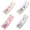 4Pcs 4 Colors Flower Pattern Japanese Style Porcelain Chopsticks Rests DJEW-CP0001-33-1