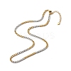 Two Tone 304 Stainless Steel Curb Chain Necklaces NJEW-JN03541-1