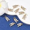 SHEGRACE Brass Micro Pave Clear Cubic Zirconia Pendants XGRQ29546-394G-R-4