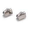 Tarnish Resistant 304 Stainless Steel Ribbon Clamp Ends LS-STAS-J011-08-1