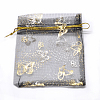 Gold Stamping Butterfly Rectangle Organza Gift Bags OP-L006B-02-2