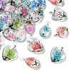 10Pcs Transparent Glass Pendants GLAA-YW0004-20A-1
