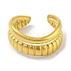 304 Stainless Steel Double Lines Open Cuff Ring RJEW-C067-18G-2