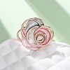 Zinc Alloy & Enamel Finger Rings for Women RJEW-M101-01E-G-2