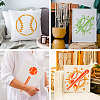 1Pc Art Paint Brushes with 1Pc PET Hollow Out Drawing Painting Stencils DIY-MA0006-56-6
