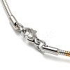 Vacuum Plating 202 Stainless Steel Wire Choker Necklace with Clasp NJEW-H011-09GP-3