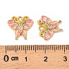 304 Stainless Steel with Crystal Rhinestone Enamel Charms STAS-G358-06G-02-3