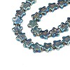 Electroplate Glass Beads Strand EGLA-S188-17-B01-3