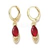 Real 18K Gold Plated Brass Dangle Leverback Earrings EJEW-L269-037G-01-1