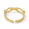 Ion Plating(IP) 304 Stainless Steel Cuff Ring for Women RJEW-C060-40G-3