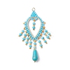 Bohemian Synthetic Turquoise Bigs Pendants PALLOY-MZ00418-1