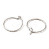 Rhodium Plated 925 Sterling Silver Hoop Earring Findings STER-Q188-01A-P-2