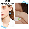 4Pcs 2 Colors Glass Pendants PALLOY-CA00017-7