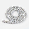 Electroplate Opaque Solid Color Glass Beads Strands EGLA-A034-P4mm-L16-2