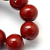 Baking Paint Pearlized Glass Pearl Round Bead Strands LS-HY-Q330-8mm-35-3