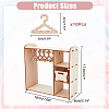 Assembled Wooden Doll Closet Earring Hanging Display Stands EDIS-WH0029-53-2