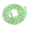 Transparent Electroplate Glass Beads Strands LS-EGLA-N023-6x8mm-A08-2