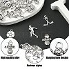 35Pcs 5 Styles Tibetan Style Zinc Alloy Pendants TIBEP-YW0001-95-3