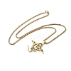 201 Stainless Steel Stingray Hollow Fish Pendant Necklaces NJEW-H065-29G-2