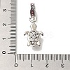 Rack Plating Alloy Rhinestone European Dangle Charms FIND-H005-45P-03-3