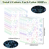2 Bags 2 Styles Rectangle Laser Transparent Plastic Packaging Bags ABAG-SP0001-46B-2
