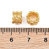 Brass Micro Pave Clear Cubic Zirconia European Beads CU-CBA6A75-17G-3