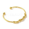 Ion Plating(IP) Infinity 304 Stainless Steel Cuff Bangles for Women BJEW-B104-26G-2