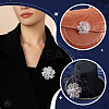 2Pcs Crystal Rhinestone Flower Brooch Pins JEWB-GA0001-26-6