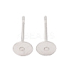 Tarnish Resistant Original Color Stainless Steel Stud Earring Findings X-STAS-E025-5-3