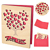 Valentine's Day Wooden Greeting Cards DIY-CP0011-91C-1