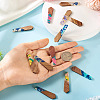12Pcs 6 Colors Resin and Walnut Pendants FIND-TA0006-36D-7