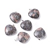 Natural Glaucophane Pendants G-G956-B46-FF-1