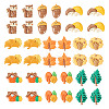 36Pcs 9 Styles Autumn Theme Opaque Resin Cabochons CRES-TA0001-38-1