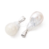 Natural Baroque Keshi Pearl Pendants PALLOY-JF05461-3