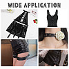 9 Yards Imitation Leather Ribbon with Platinum Plated Alloy Eyelets OCOR-AR0001-65-5