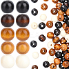 250Pcs 5 Styles Wood European Beads WOOD-PA0001-41-1
