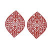 430 Stainless Steel Filigree Pendants STAS-S108-12D-2