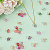 60Pcs 6 Colors Two Tone Transparent Spray Painted Glass Pendants GLAA-HY0001-47-5