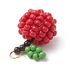 Handmade Glass Seed Beaded Apple Pendants PALLOY-MZ00483-01-4