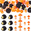 30Pcs 5 Styles Resin Hedgehog & Mushroom Display Decoration DJEW-TA0001-49-1