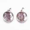 Natural Amethyst Pendants G-P378-B08-1
