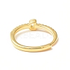 Clear Cubic Zirconia Initial Letter Adjustable Ring RJEW-C052-01G-D-3
