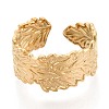 Ion Plating(IP) 304 Stainless Steel Cuff Rings for Women RJEW-N052-07G-2