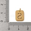 304 Stainless Steel Charms LS-STAS-R001-01G-S-3