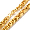 Iron Cuban Link Chain Necklaces for Women Men NJEW-A028-01H-G-2