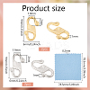 4Pcs 2 Colors Sterling Silver S-Hook Clasps with 925 Stamp FIND-BC0005-14B-2