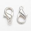 Silver Color Plated Alloy Lobster Claw Clasps X-E102-S-3