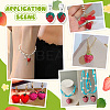 12Pcs Polymer Clay Rhinestone Pendants RB-PH0001-52-6