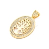 Brass Micro Pave Cubic Zirconia Pendants KK-D325-59G-01-2