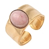 Oval Natural Rhodonite Finger Rings RJEW-Z057-12G-08-1